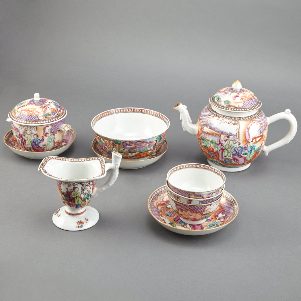 Appraisal: Chinese Famille Rose Porcelain Partial Tea Service th Century Comprising