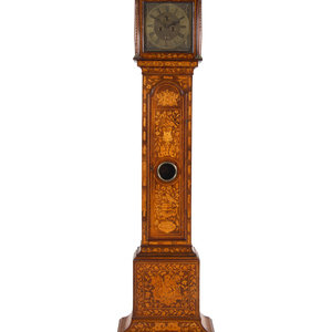 Appraisal: A Dutch Marquetry Tall Case Clock with an English Movement