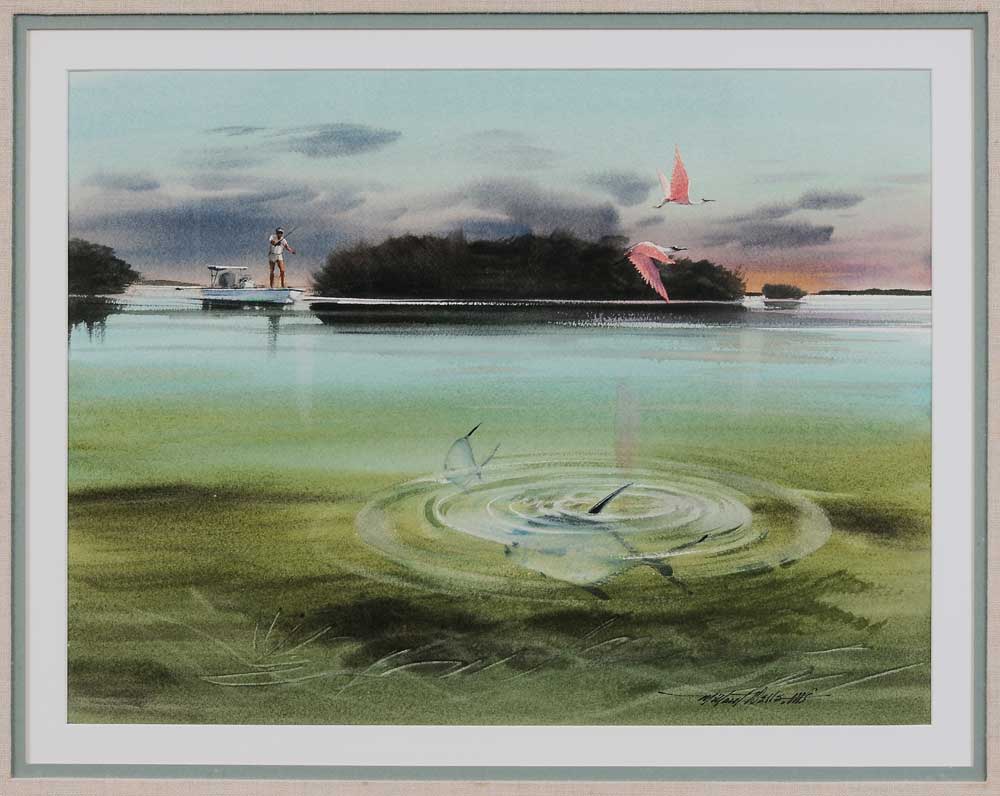 Appraisal: Millard Wells Florida late th early st century Fishing for