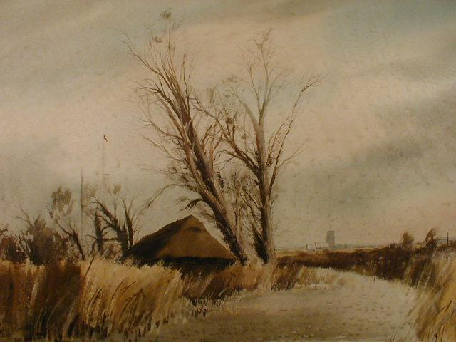 Appraisal: Lesley Moore A pair of Norfolk landscapes watercolours x -