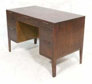 Appraisal: DUNBAR Dark Wood Desk Diminutive Student Desk si DUNBAR Dark