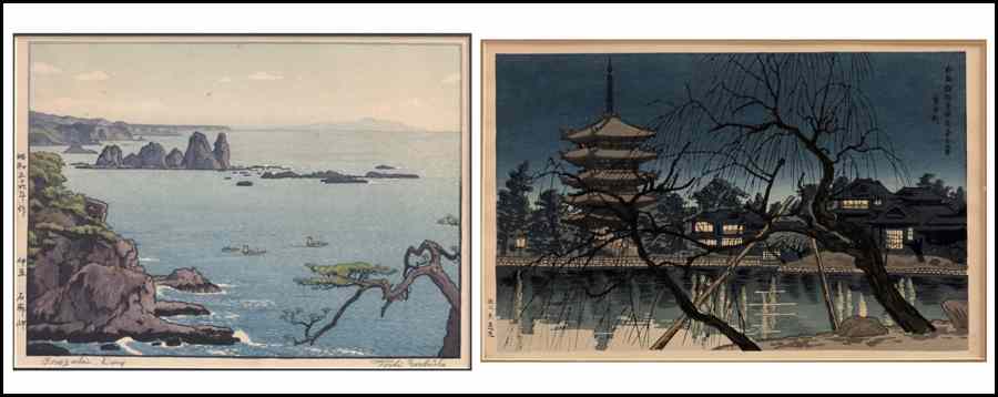 Appraisal: TOSHI YOSHIDA JAPANESE - IROZAKI DAY Color woodcut signed and