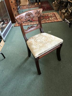 Appraisal: A Regency mahogany single chair with carved cresting rail and