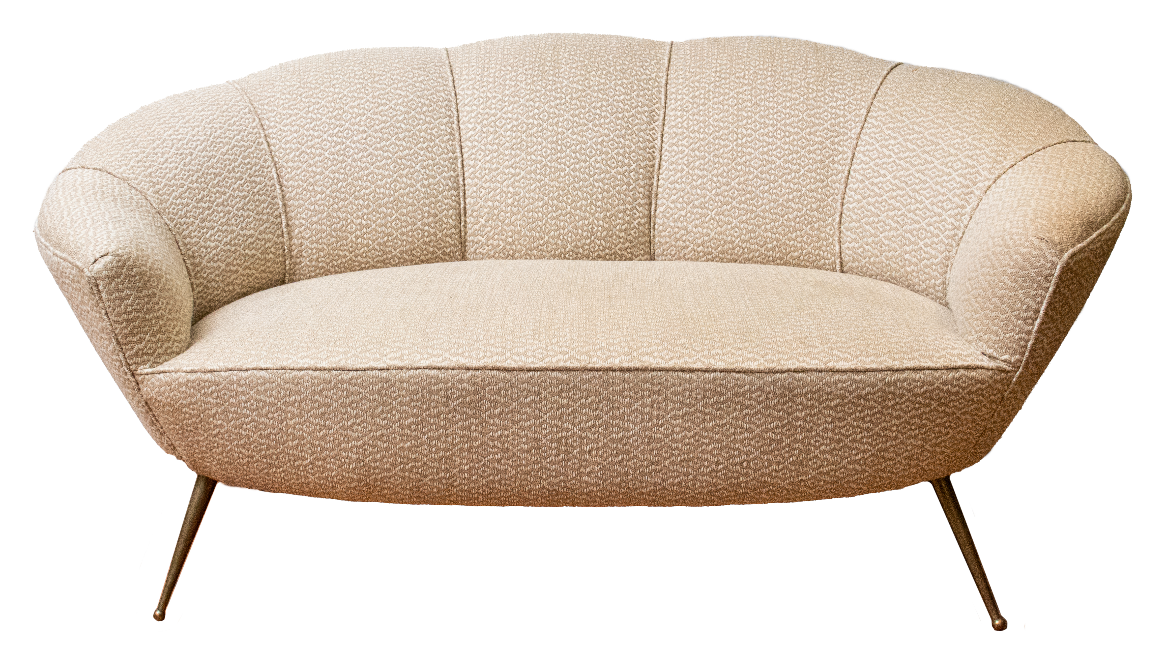 Appraisal: ITALIAN MODERN GIO PONTI STYLE UPHOLSTERED SOFA Italian mid-century modern