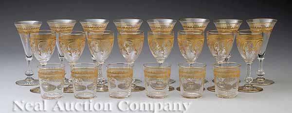 Appraisal: A Set of St Louis Cut Glass Tableware c comprising