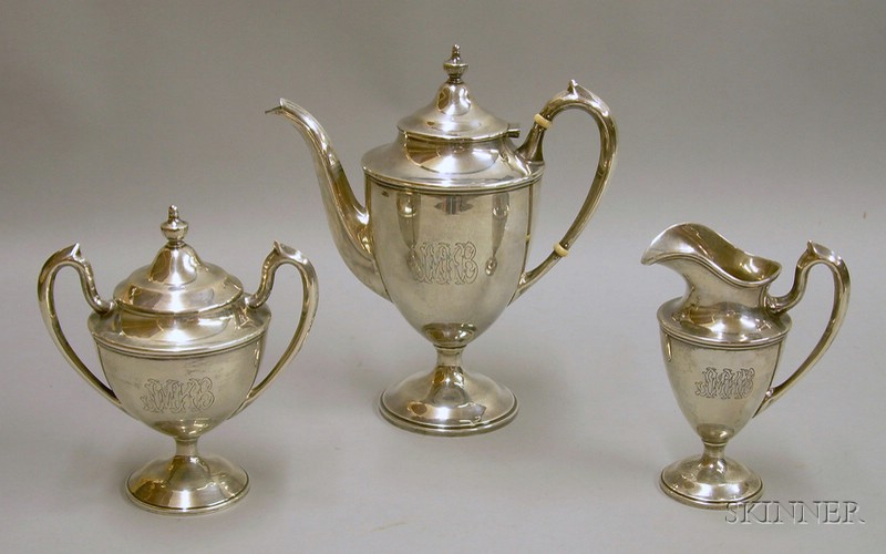 Appraisal: Three-piece American Sterling Silver Coffee Set