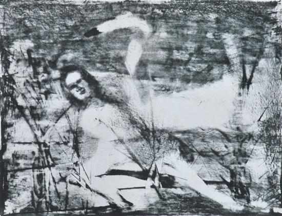 Appraisal: SIDNEY NOLAN - Leda and the Swan lithograph x cm