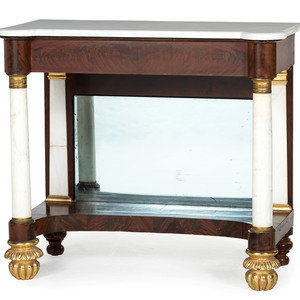 Appraisal: A Classical Parcel Gilt and Figured Mahogany Gilt-Metal Mounted Marble