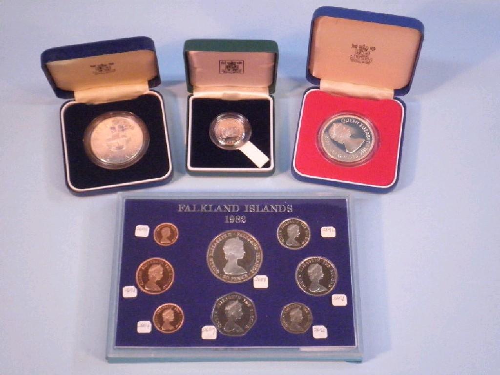 Appraisal: An Elizabeth II Falkland Island commemorative pence cased pence cased