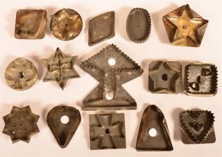 Appraisal: Various Geometric Form Tin Cookie Cutters th Early th Century