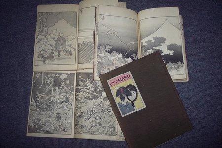 Appraisal: Four late th Century Japanese illustrated books etc