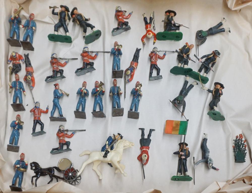 Appraisal: Collection of Thirty-Four Painted Lead and Plastic Soldiers