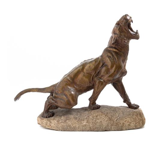 Appraisal: Sale Lot A Continental Bronze Animalier Figure depicting a roaring