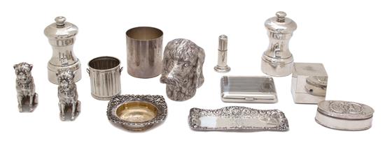 Appraisal: Sale Lot A Collection of Miniature Silver Articles th century