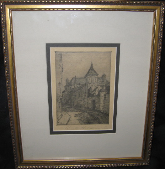 Appraisal: Knute Heldner American New Orleans - Vernis etching image -