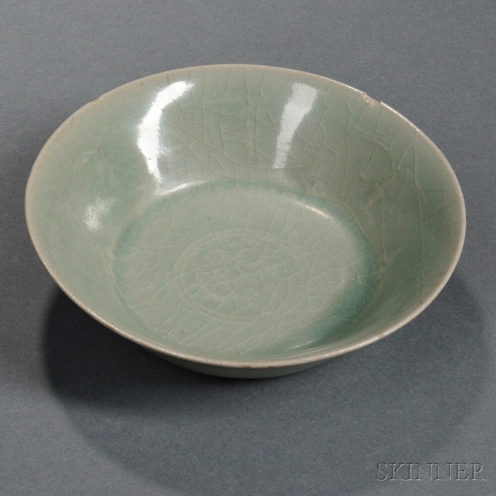 Appraisal: Celadon Dish Korea decorated with raised design in the well