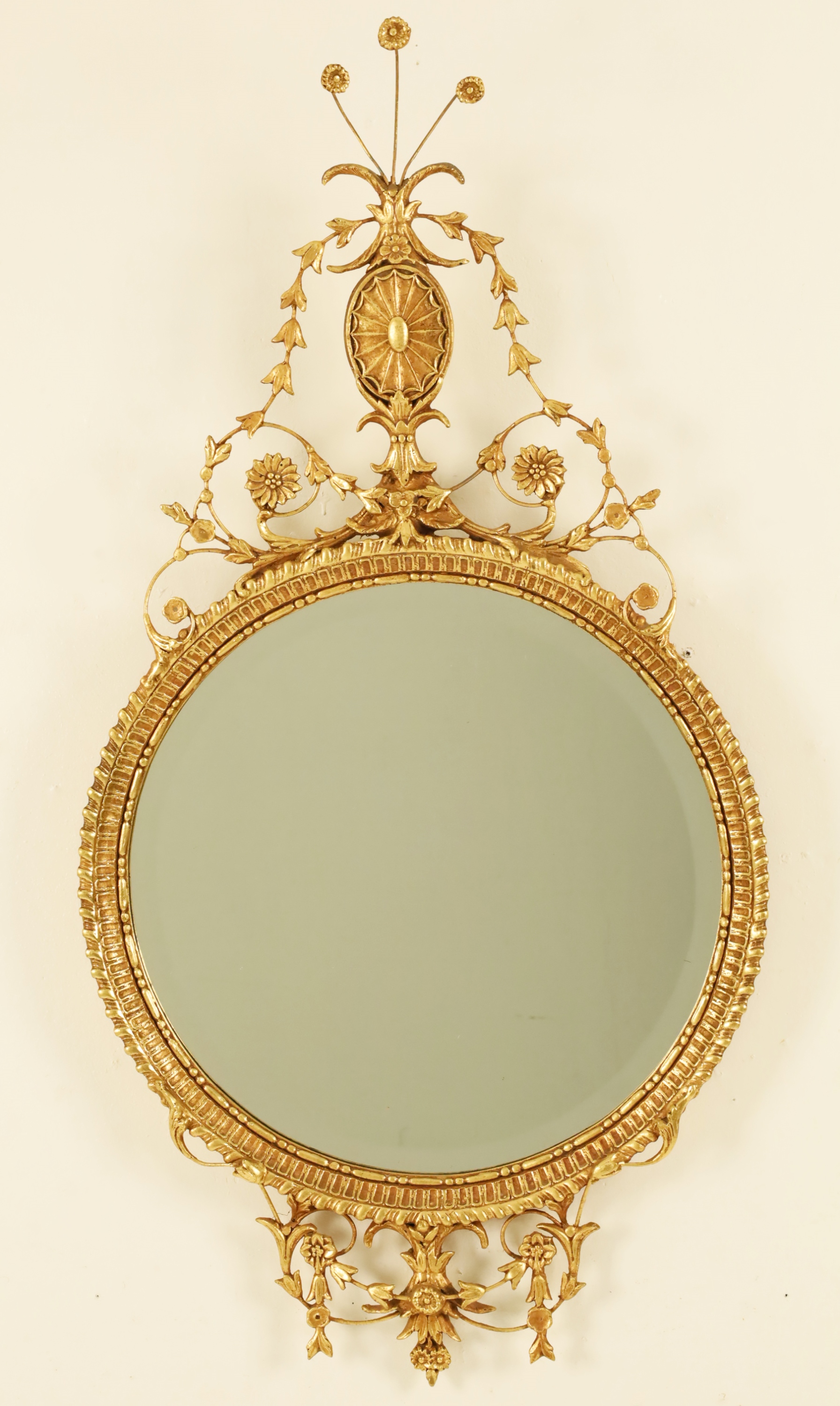 Appraisal: GOLD GILT FEDERAL STYLE MIRROR BY LABARGE Decorative gold gilt