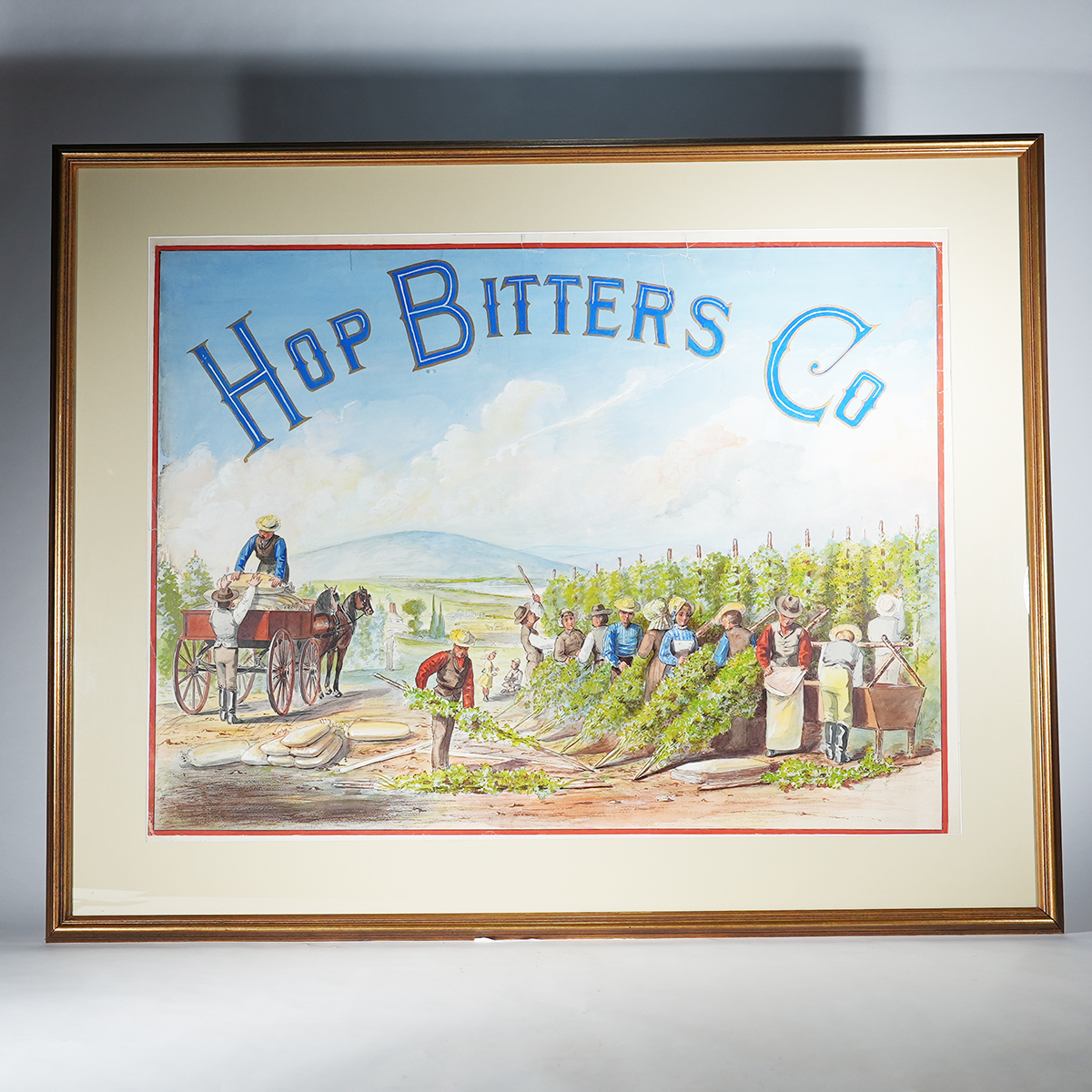 Appraisal: Hop Bitters Co ORIGINAL PAINTING -UNIQUE-Reference n aBrewery Hop Bitters