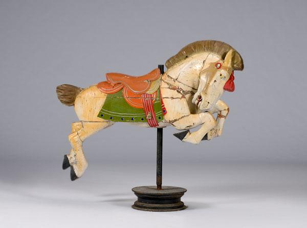 Appraisal: ALLAN HERSCHELL CAROUSEL HORSE New York - painted wood Trojan