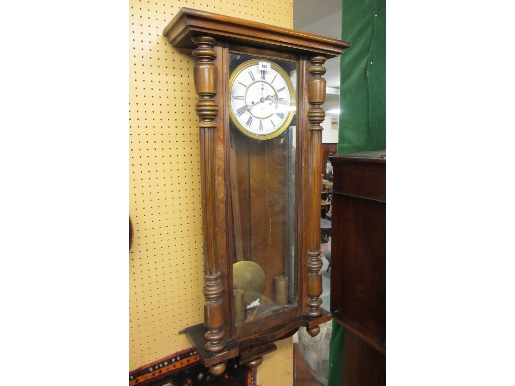 Appraisal: Mahogany cased Vienna wall clock by Gustav Becker