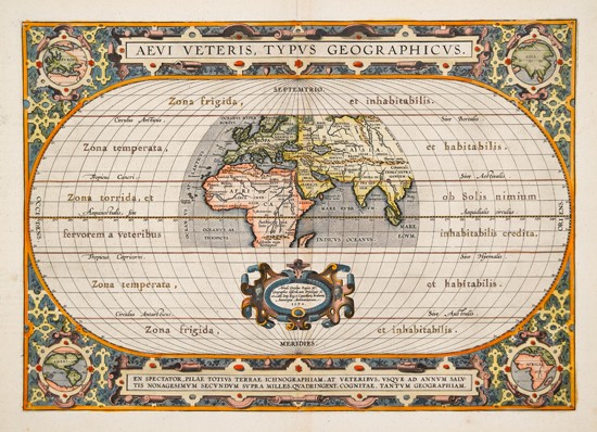 Appraisal: ORTELIUS ABRAHAM Aevi Veteris typus Geographicus Double-page engraved map of