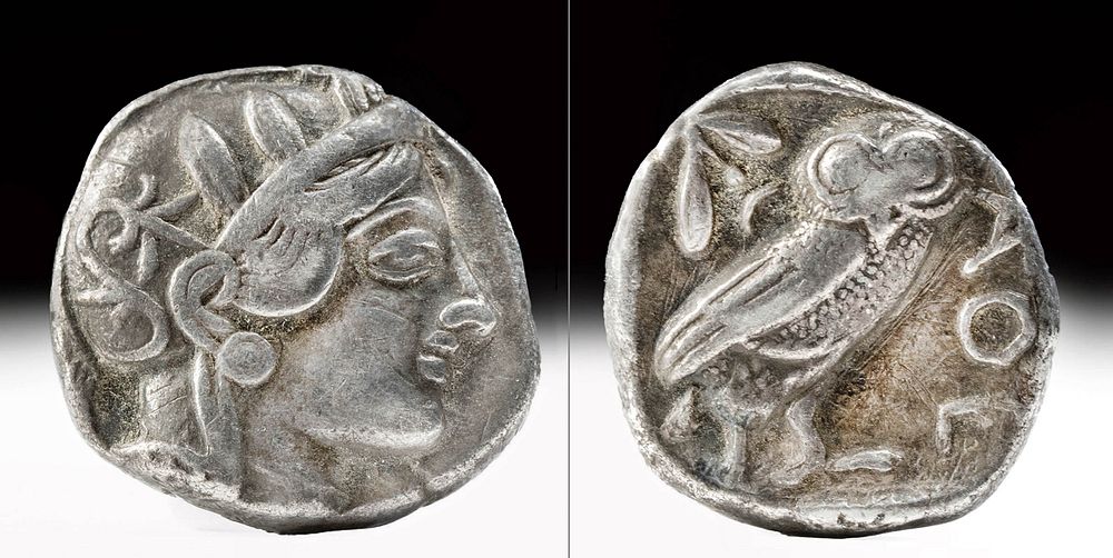 Appraisal: Greek Attica Silver Tetradrachm Athena Owl Greece Attica Athens ca