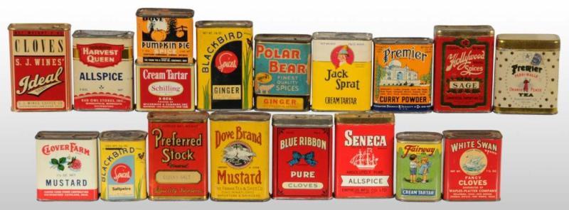 Appraisal: Lot of Spice Tins Description Includes tins for various companies