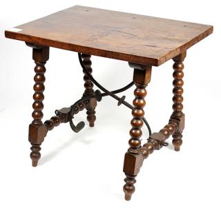 Appraisal: Spanish Revival occasional table Spanish Revival occasional table having a