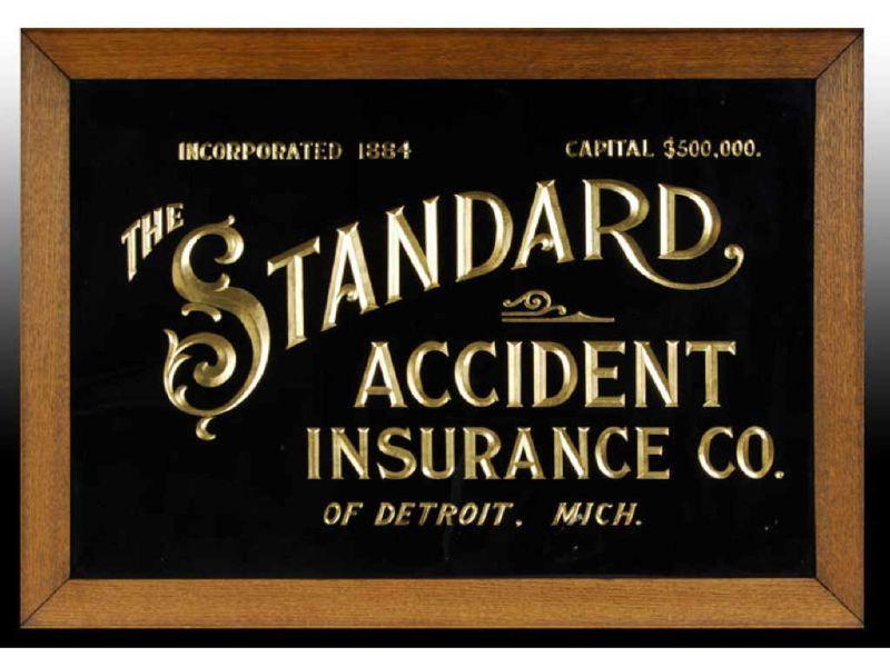 Appraisal: Impressive Standard Accident Insurance Co Reverse Description '' x ''