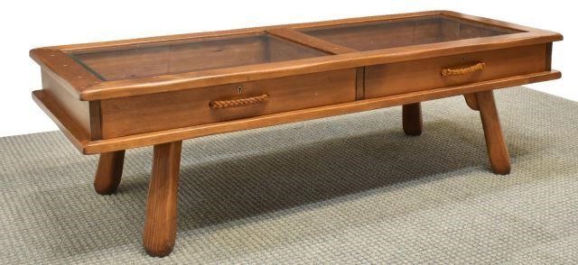 Appraisal: American pine display table W R Dallas Furniture th c