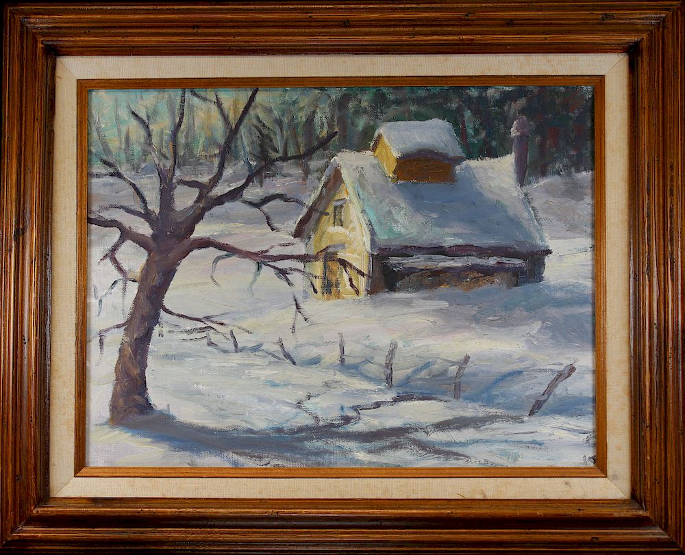 Appraisal: American School Winter Landscape Painting American School Winter Landscape Painting