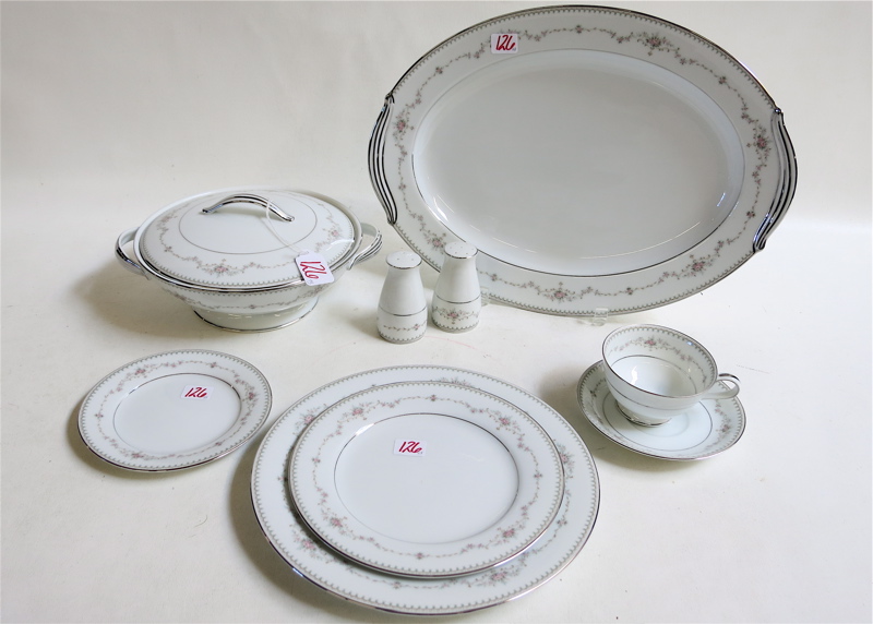 Appraisal: NORITAKE CHINA SET ninety-three pieces in the Fairmont pattern comprised