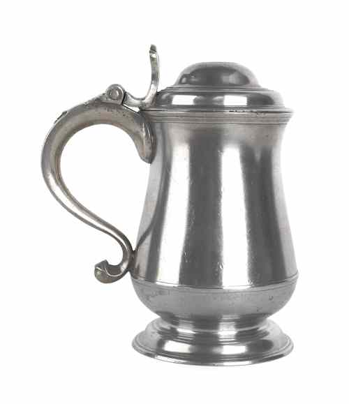 Appraisal: Philadelphia pewter tankard ca bearing the touch of William Will