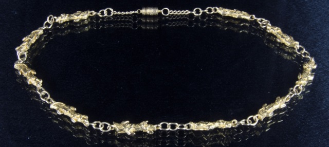 Appraisal: K Gold Branch NecklaceHaving decorative links in form of branch