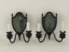 Appraisal: WALL SCONCES - Pair of electric double arm wall sconces