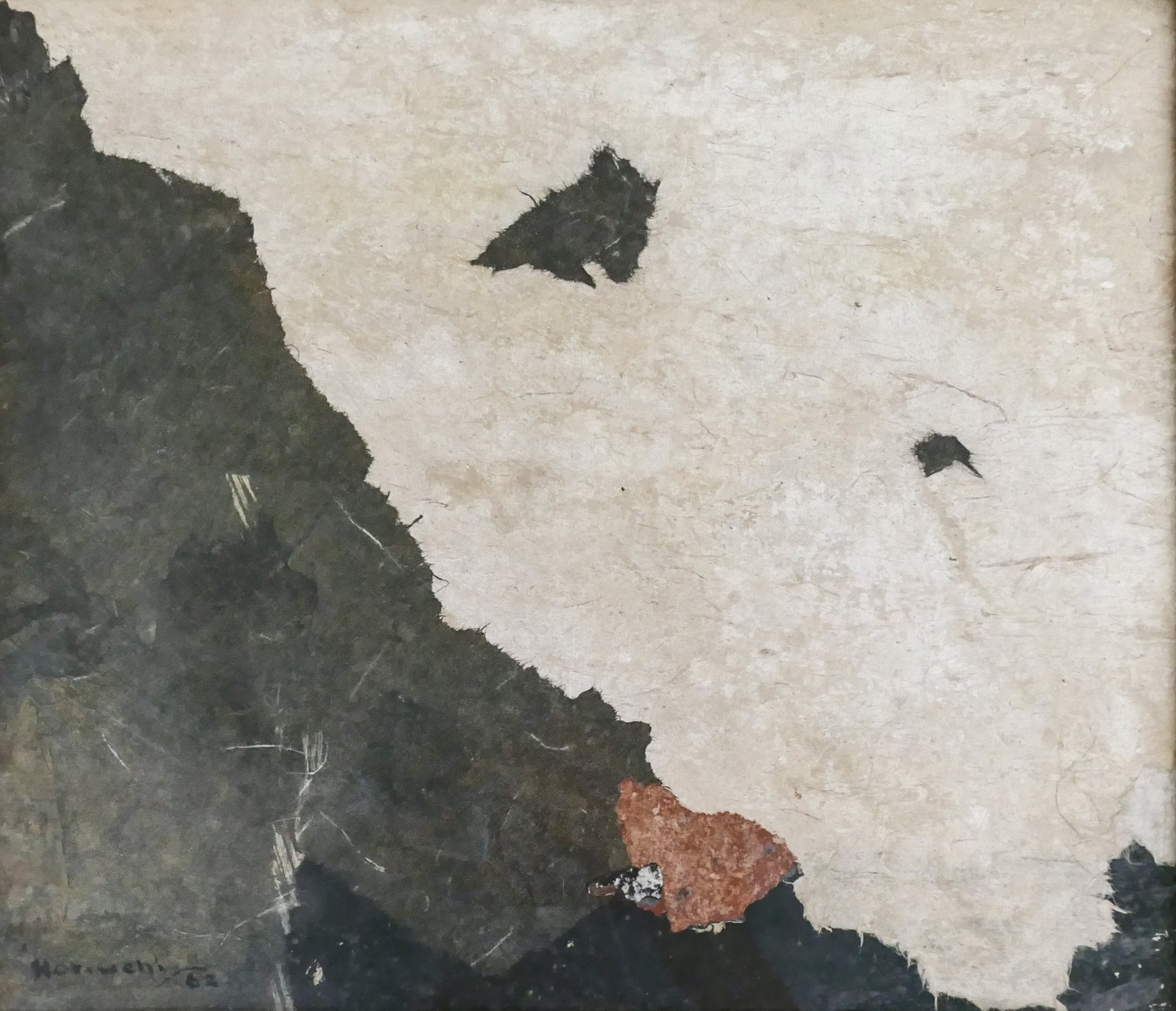 Appraisal: Paul Horiuchi - Washington ''Rock Patterns'' Casein Collage on Board