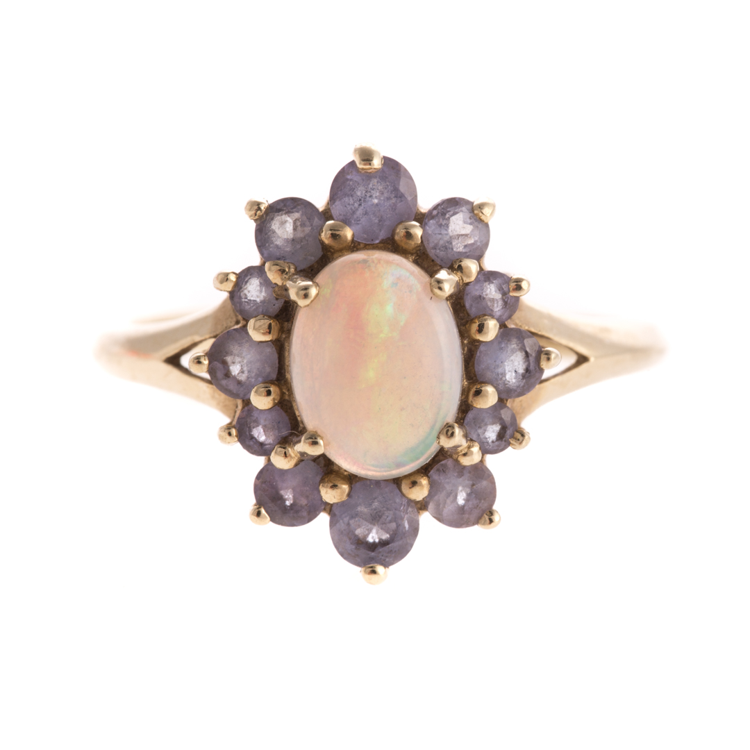 Appraisal: A Lady's Opal Ring in K Gold K yellow gold