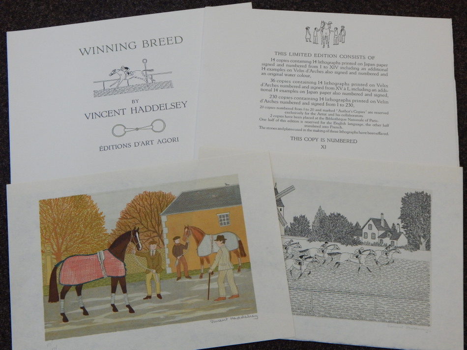 Appraisal: Vincent Haddelsey - Winning Breed artist signed edition numbered XI