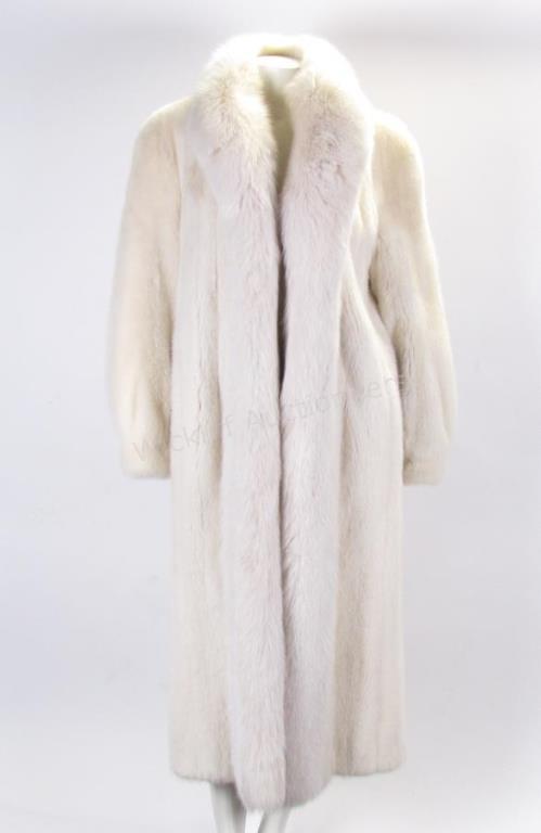 Appraisal: A lady's full length fur coat from Cedric's white fox