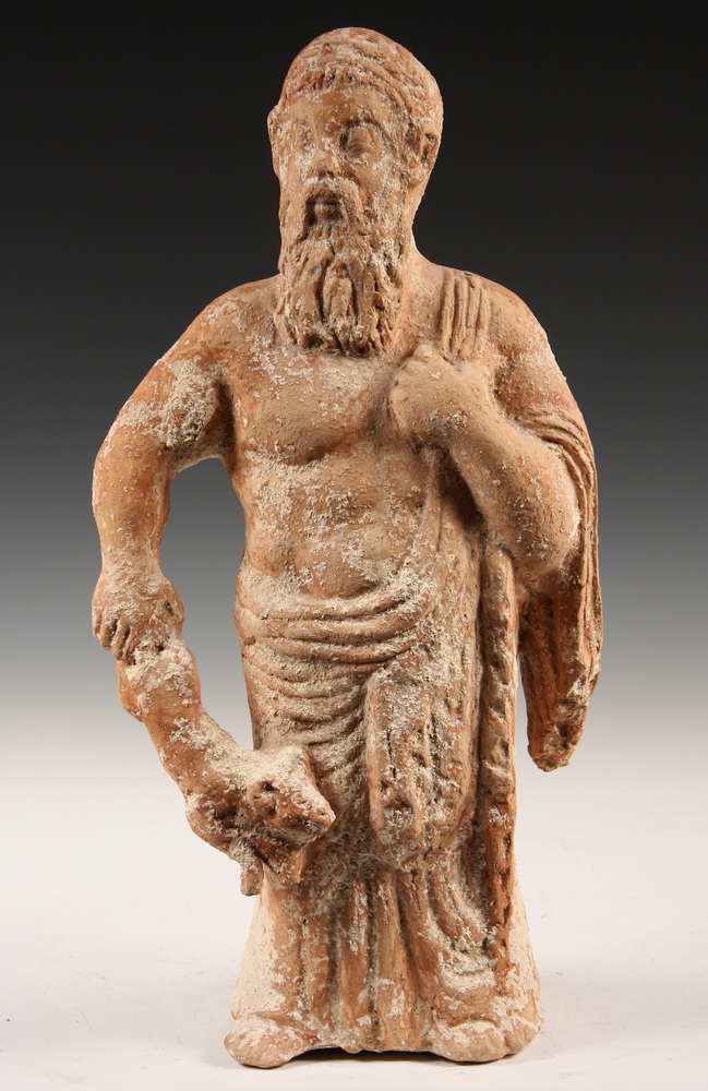 Appraisal: GREEK TERRA COTTA TOMB FIGURE - Early Greek Terra Cotta