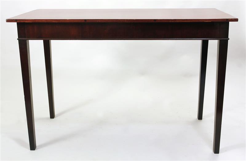 Appraisal: George III Style Mahogany Center Table On square tapered legs