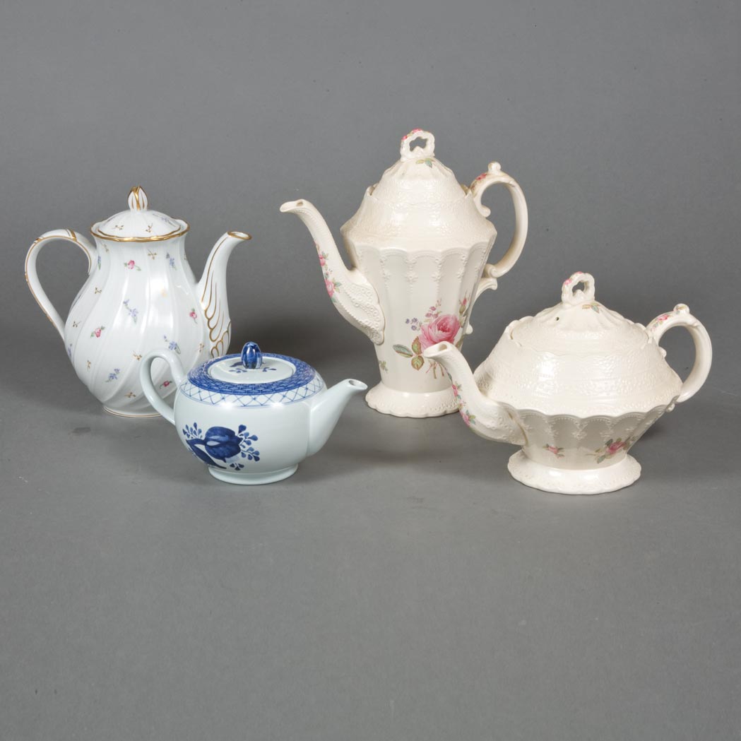 Appraisal: Group of Nine English and Continental Porcelain Teapots