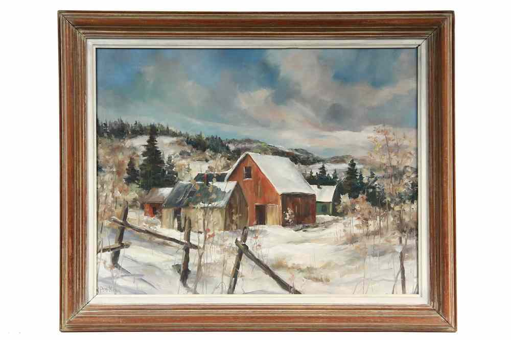 Appraisal: OOCB - 'Winter Color Conway New Hampshire March ' by