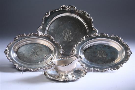 Appraisal: FIVE PIECES THEODORE B STARR STERLING SILVER HOLLOWWARE Comprising round