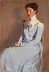 Appraisal: ELMER LIVINGSTON MacRAE Portrait of the Artist's Wife Oil on