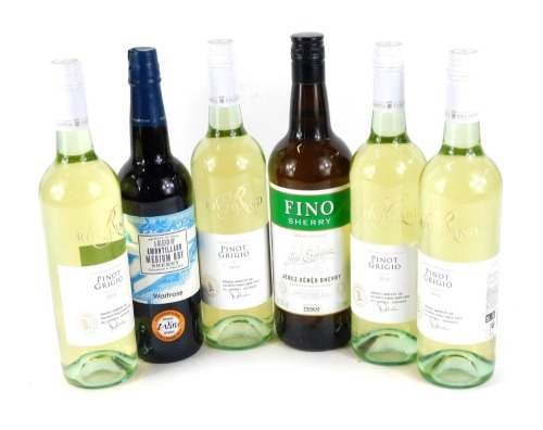 Appraisal: Four bottles of Richland Pinot Grigio together with a bottle