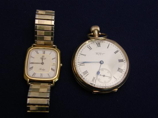 Appraisal: Two watches comprising a gentleman's Revue and a Waltham 'Traveller'