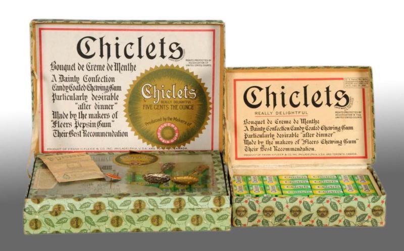 Appraisal: Lot of Chiclets Gum Boxes with Original Spoons Description Includes