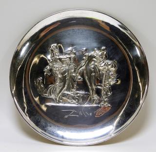 Appraisal: Dali Dionysos et Pallas Athena Lincoln Mint Plate UNITED STATES