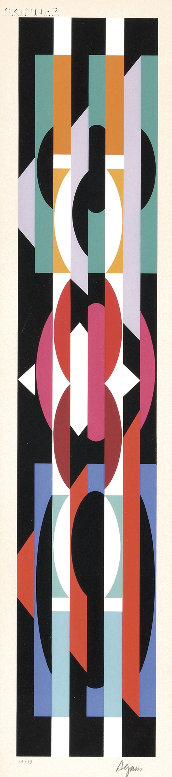 Appraisal: Yaacov Agam Israeli b Untitled edition of Signed Agam in